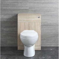 Meuble WC 50 cm et WC à poser,  réservoir et abattant – Classic Oak