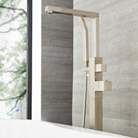 Mitigeur bain douche îlot moderne avec douchette – Nickel brossé - Kubix