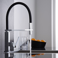 Mitigeur cuisine avec douchette extractible – Noir et chromé - Kubix