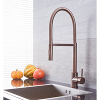 Mitigeur cuisine moderne avec bec flexible et orientable – Bronze huilé - Como