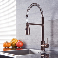 Mitigeur cuisine moderne avec douchette extractible – Bronze huilé - Como