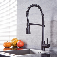 Mitigeur cuisine moderne avec douchette extractible – Noir - Como