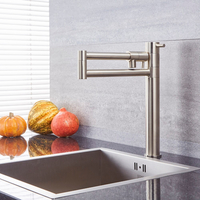 Mitigeur cuisine rabattable moderne – Nickel brossé - Como