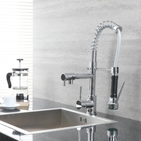 Mitigeur de cuisine moderne avec douchette extractible – Chromé - Como