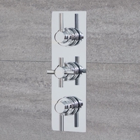 Mitigeur de douche thermostatique rond – 2 fonctions – Chromé - Tec