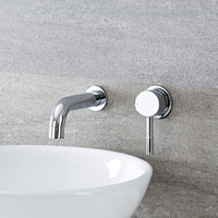 Mitigeur lavabo mural chromé - Como