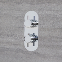 Mitigeur thermostatique avec inverseur moderne – 2 fonctions – Chromé - Quest