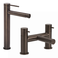 Pack mitigeur baignoire et mitigeur haut lavabo – Nickel noir – Otto