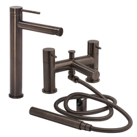 Pack mitigeur bain douche et mitigeur haut lavabo – Nickel noir – Otto