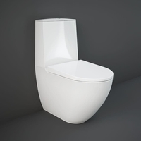 Pack WC avec abattant à fermeture douce - Sans bride - Blanc brillant - Montage en îlot - RAK Des x Hudson Reed