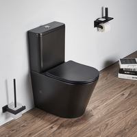 Pack WC rond à poser - Abattant à fermeture douce - Design moderne - Graphite - Elements - Hudson Reed