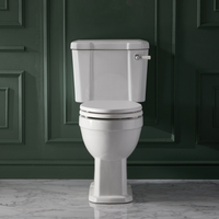 Pack WC rétro - Abattant blanc,  réservoir et levier de chasse d’eau blanc/chromé – Hauteur confortable – Richmond - Hudson Reed