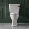 Pack WC rétro - Abattant blanc,  réservoir et levier de chasse d’eau noir – Hauteur confortable – Richmond - Hudson Reed