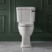 Pack WC rétro - Abattant blanc,  réservoir et levier de chasse d’eau noir – Hauteur confortable – Richmond - Hudson Reed