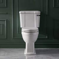 Pack WC rétro - Abattant blanc,  réservoir et levier de chasse d’eau noir/chromé – Hauteur confortable – Richmond - Hudson Reed