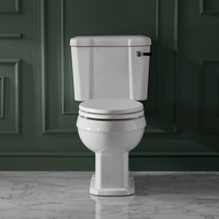 Pack WC rétro à poser - Abattant blanc – Commande levier chromée et noire – Richmond - Hudson Reed