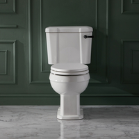 Pack WC rétro à poser - Abattant blanc – Commande levier noire – Richmond - Hudson Reed