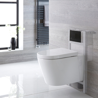 Pack WC suspendu - Bâti-support - Blanc - Plaque de déclenchement au choix - Covelly