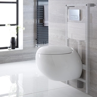Pack WC suspendu moderne - Bâti-support haut – Choix de plaque de déclenchement - Langtree