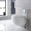 Pack WC suspendu moderne – Bâti-support – Blanc - Choix de plaque de déclenchement - Langtree