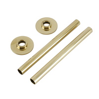 Paire de Raccords Tuyaux Radiateur – Design Moderne Laiton Poli - Hudson Reed