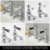 Paire de robinets baignoire rétro à levier – choix de finition - Elizabeth
