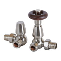 Paire de robinets de radiateur thermostatiques en coin rétro – Choix de finitions – Windsor