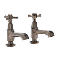 Paire de robinets lavabo – Bronze brossé – Earlham - Hudson Reed