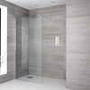 Paroi de douche italienne – Chromé – 120 cm – Bras stabilisateur - Design contemporain - Portland - Hudson Reed