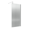 Paroi de douche italienne cannelée – 185 x 90 cm - Chromé - Hudson Reed