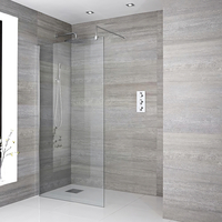 Paroi de douche italienne de 185 cm – Chromé – Choix de tailles - Portland