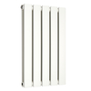 Petit radiateur design mural - Chauffage WC Double Étroit - Eau Chaude - 59, 5 x 35 cm - Blanc - Hudson Reed