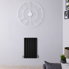 Petit Radiateur Noir - Design Horizontal WC - Eau Chaude - 63, 5 x 41cm