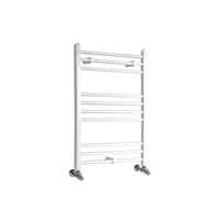 Petit Sèche Serviettes Blanc - 80 x 50cm - Acier Plat - Eau Chaude