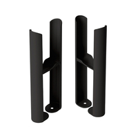 Pieds de montage au sol pour radiateurs double rangs - Noir - Design rétro - Windsor - Hudson Reed