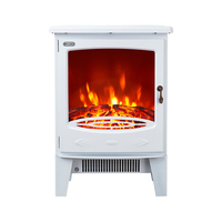 Poêle électrique rétro - Blanc - Glow - ECOSO par Hudson Reed