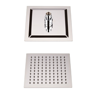 Pomme de Douche Carrée 20x20cm Acier Inoxydable Chromé Orientable