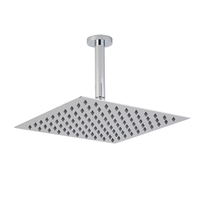 Pomme de Douche Carrée 30cm Acier Inoxydable Chromé Design Moderne