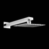 Pommeau de douche carré de 20 cm et bras mural – Kubix