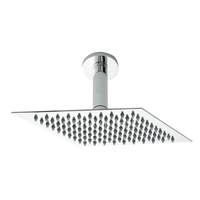 Pommeau de douche carré de 20 cm et bras plafonnier – Kubix