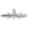 Pommeau de douche moderne étoilé – 23 cm – Chromé - Tec