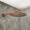 Pommeau de douche rond avec bras mural - 30 cm - Cuivre satiné - Otto