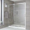 Porte de douche coulissante de 170 cm - Rectangulaire - Chromé - Design moderne - Portland