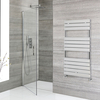 Porte de douche pivotante rectangulaire – 100 cm – Design moderne - Chromé – Poignée charnière - Portland - Hudson Reed