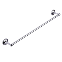 Porte-Serviette Chromé Design Rétro Accessoire Rangement Salle de Bain