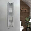 Porte-serviettes électrique étroit – Chromé – 120 cm x 30 cm - Avec élément thermostatique câblé - Kent – ECOSO par Hudson Reed