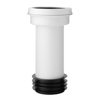 Raccord cuvette long - Droit - Blanc - Longeur 13, 8 cm - Hudson Reed