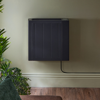 Radiateur à inertie sèche céramique - À brancher - 1000W – Noir - 48, 6 cm x 50 cm – Lex - ECOSO par Hudson Reed