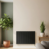 Radiateur à inertie sèche céramique – Noir – 56, 8 cm x 83, 1 cm – Sur prise – Leo – ECOSO par Hudson Reed