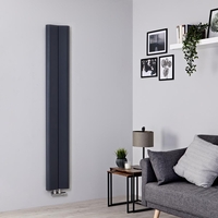 Radiateur aluminium design vertical – Anthracite – 160 cm x 24, 5 cm - Aloa